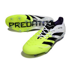 Chuteira Campo Adidas Predator 25 Elite FG Branca e Verde