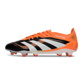 Chuteira Campo Adidas Predator 25 Elite FG Preta e Laranja