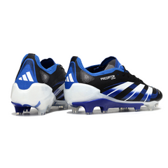 Chuteira Campo FG Adidas Predator 25 Elite Preta, Branca e Azul