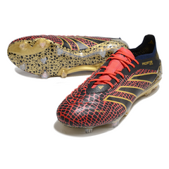 Chuteira Campo FG Adidas Predator 25 Elite Preta, Vermelha e Amarela
