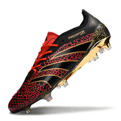 Chuteira Campo Adidas Predator 25 Elite FG Preta e Vermelha