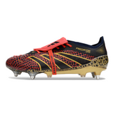 Adidas Predator 25 Elite SG Field Cleats with Tongue Mixed Lock Black, Red and Yellow