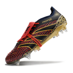 Chuteira Campo Adidas Predator 25 Elite Com Lingua SG Trava Mista Preto, Vermelho e Amarelo