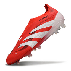 Chuteira Campo Adidas Predator 25 Elite Sem Cadarço FG Pure Victory Pack