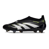 Chuteira Campo Adidas Predator 25 Elite Sem Cadarço FG Black Pack