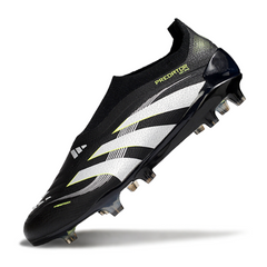 Chuteira Campo Adidas Predator 25 Elite Sem Cadarço FG Black Pack