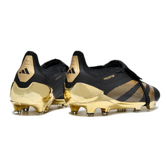 Chuteira Campo FG Adidas Predator 30 Elite Com Língua Preta e Dourada Bellingham Pack
