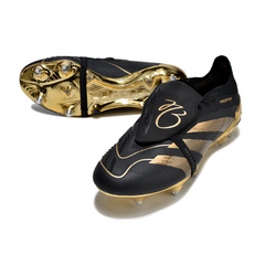 Chuteira Campo Adidas Predator 30 Elite Com Lingua SG Trava Mista Preto e Dourado Bellingham