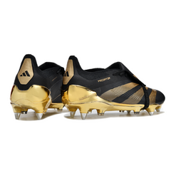 Chuteira Campo Adidas Predator 30 Elite Com Lingua SG Trava Mista Preto e Dourado Bellingham