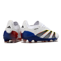 Botas de fútbol adidas Predator 30 Elite FG blancas, azules y naranjas