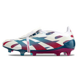 Chuteira Campo Adidas Predator 30 Elite Com Lingua FG Branca, Azul Claro e Rosa - VENI Futebol