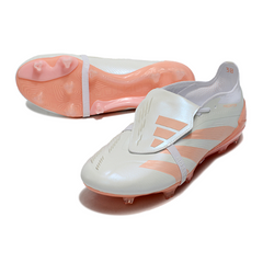 Chuteira Campo FG Adidas Predator 30 Elite Com Língua Branca e Laranja