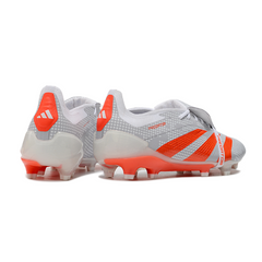 Chuteira Campo FG Adidas Predator 30 Elite Com Língua Branca e Laranja