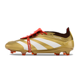 Botas de fútbol Adidas Predator 30 Elite FG Field con lengüeta dorada y roja