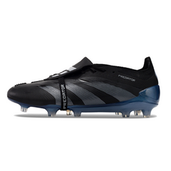 Chuteira Campo FG Adidas Predator 30 Elite Com Língua Preta e Azul
