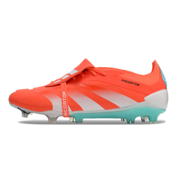 Chuteira Campo Adidas Predator 30 Elite Com Lingua FG Vermelha e Azul VENI Futebol
