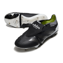 Chuteira Campo FG Adidas Predator 30 Elite Com Língua Preta e Branca