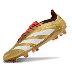 Botas de fútbol adidas Predator 30 Elite FG doradas y rojas