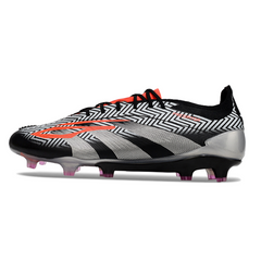 Chuteira Campo FG Adidas Predator 30 Elite Preta, Cinza e Vermelha