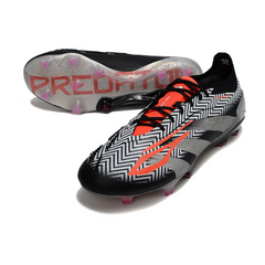 Chuteira Campo FG Adidas Predator 30 Elite Preta, Cinza e Vermelha
