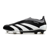 Chuteira Campo Adidas Predator 30 Elite Sem Cadarço FG Preta, Branca e Cinza - VENI Futebol