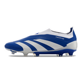 Chuteira Campo Adidas Predator 30 Elite Sem Cadarço FG Azul e Branca - VENI Futebol
