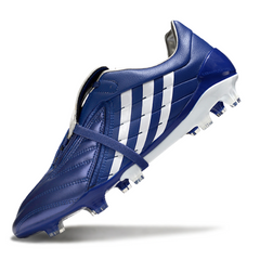 Chuteira Campo Adidas Predator Accelerator Elite FG Azul e Branca