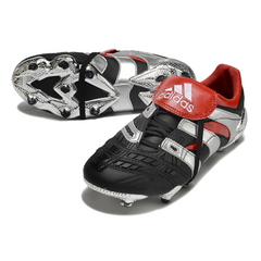 Chuteira Campo Adidas Predator Accelerator Elite FG Preta e Vermelha