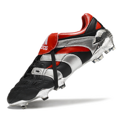 Chuteira Campo Adidas Predator Accelerator Elite FG Preta e Vermelha