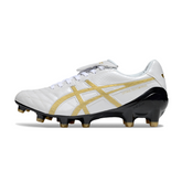 Asics Lethal Testimonal 4 IT FG White, Black and Gold Field Football Boots