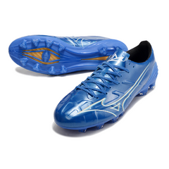 Botas de fútbol Mizuno Alpha FG para campo azul