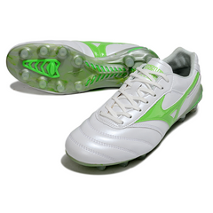 Botas de fútbol Mizuno Morelia Neo 2 Elite FG blancas y verdes