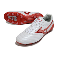 Botas de fútbol Mizuno Morelia Neo 2 Elite FG blancas y rojas