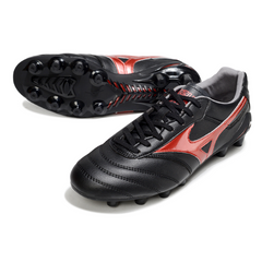 Botas de fútbol Mizuno Morelia Neo 2 Elite FG en color negro y rojo