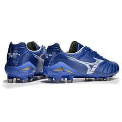 Chuteira Campo FG Mizuno Morelia Neo IV Pro Azul e Branca