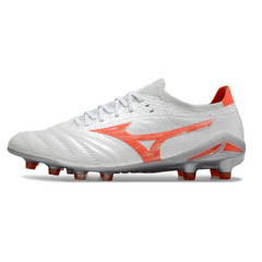 Mizuno Morelia Neo IV Pro FG White and Orange Field Football Boots