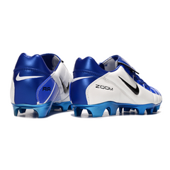Chuteira Campo Nike Air Zoom Total 90 III FG Branca e Azul