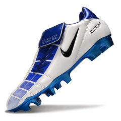 Chuteira Campo Nike Air Zoom Total 90 III FG Branca e Azul