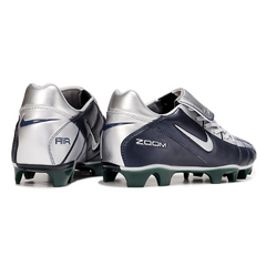 Chuteira Campo Nike Air Zoom Total 90 III FG Azul Marinho e Prata