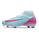 Chuteira Campo Nike Air Zoom Mercurial Superfly 10 Academy FG Azul Claro e Rosa