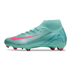 Chuteira Campo Sintético AG Nike Air Zoom Mercurial Superfly 10 Academy Azul-Clara e Rosa