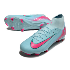 Nike Air Zoom Mercurial Superfly 10 Academy FG Soccer Cleats Light Blue and Pink