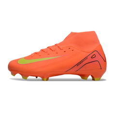 Chuteira Campo FG Nike Air Zoom Mercurial Superfly 10 Academy Laranja e Amarela