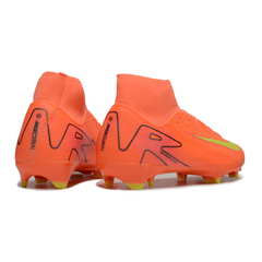 Chuteira Campo Nike Air Zoom Mercurial Superfly 10 Academy FG Laranja e Amarelo