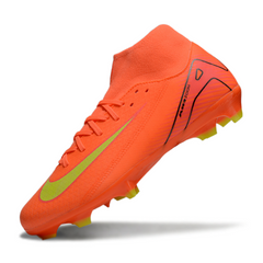 Chuteira Campo FG Nike Air Zoom Mercurial Superfly 10 Academy Laranja e Amarela
