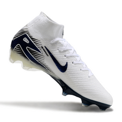 Chuteira Campo FG Nike Air Zoom Mercurial Superfly 10 Elite Branca e Azul