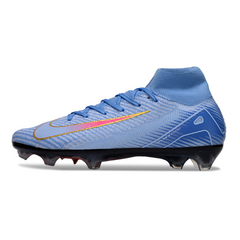 Chuteira Campo Nike Air Zoom Mercurial Superfly 10 Elite FG Azul Claro