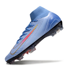 Chuteira Campo Nike Air Zoom Mercurial Superfly 10 Elite FG Azul Claro