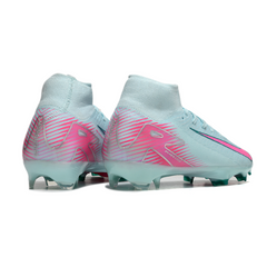 Chuteira Campo FG Nike Air Zoom Mercurial Superfly 10 Elite Azul-Clara e Rosa