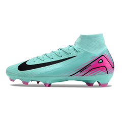 Nike Air Zoom Mercurial Superfly 10 Elite FG Football Boots Light Blue and Pink